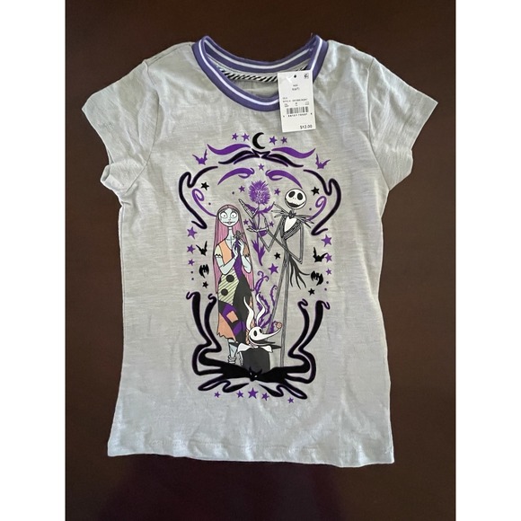 Disney Other - Disney Tim Burton's The Nightmare Before Christmas Girls Gray T-Shirt Size S